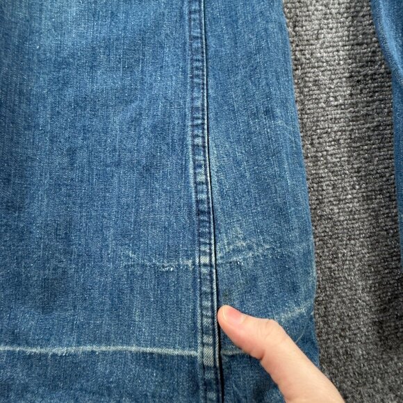 VTG Levis Big E White Tab Denim Jean Lightning Zip Wide Leg Cotton ACTL 26X30 - Picture 8 of 16